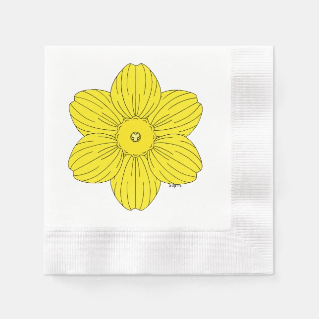 Heraldic Daffodil Napkins (Front)