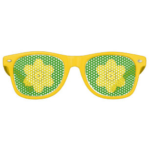 Heraldic Daffodil Retro Sunglasses