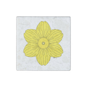 Heraldic Daffodil Stone Magnet