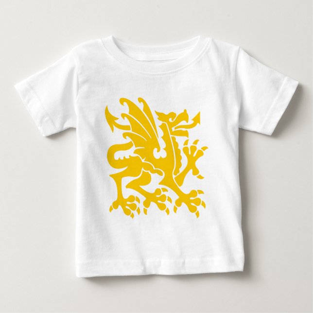 Heraldic Dragon 01 - Amber Baby T-Shirt (Front)