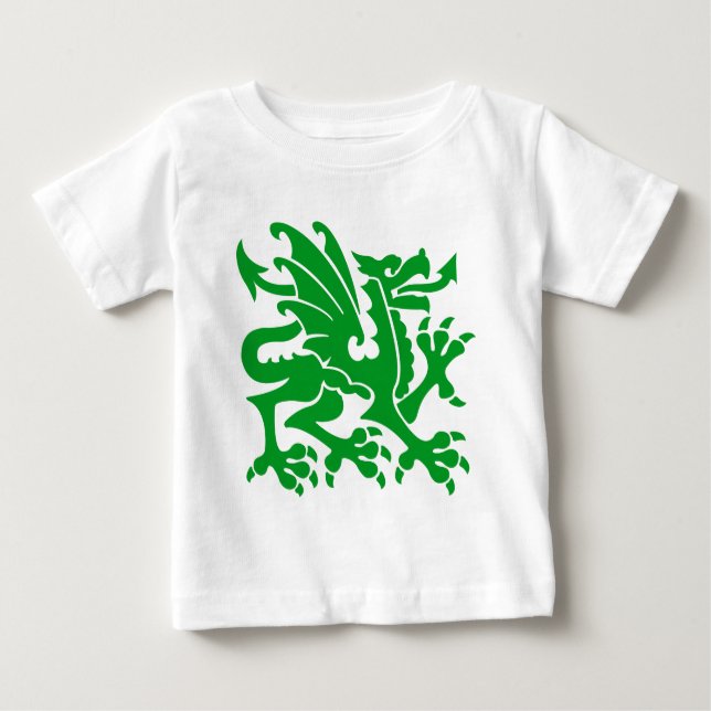 Heraldic Dragon 01 - Grass Green Baby T-Shirt (Front)