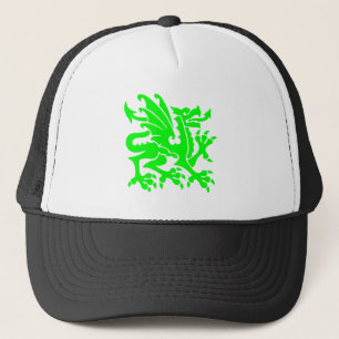 Heraldic Dragon 01 - Green Trucker Hat