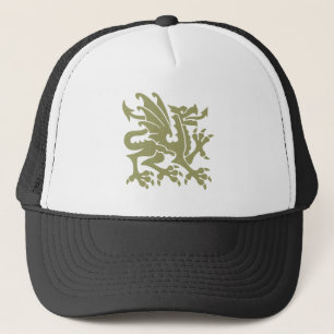 Heraldic Dragon 01 - Khaki Trucker Hat