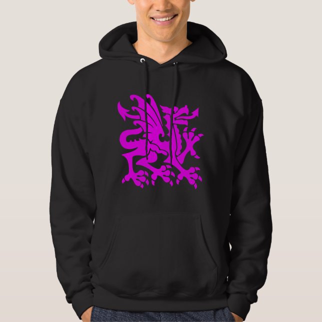 Heraldic Dragon 01 - Magenta Hoodie (Front)