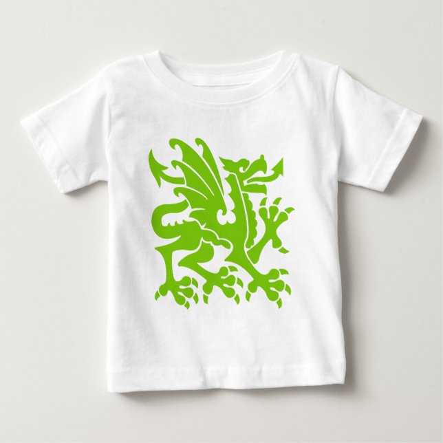 Heraldic Dragon 01 - Martian Green Baby T-Shirt (Front)