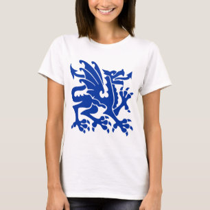 Heraldic Dragon 01 - Navy Blue T-Shirt