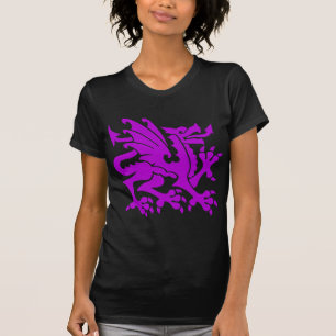 Heraldic Dragon 01 - Purple T-Shirt