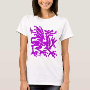 Heraldic Dragon 01 - Purple T-Shirt