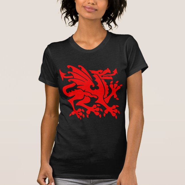 Heraldic Dragon 01 - Red T-Shirt (Front)