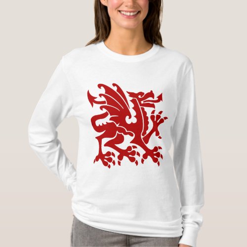 Heraldic Dragon 01 _ Ruby Red T_Shirt