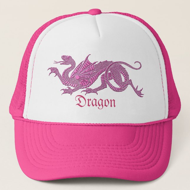 Heraldic Dragon (Pink) - Hat #1 (Front)