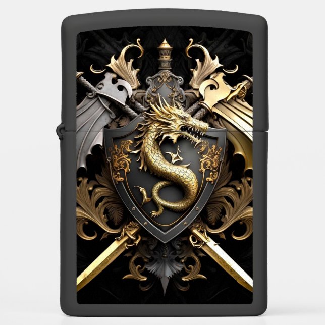 Heraldic Dragon Zippo Lighter (Front)
