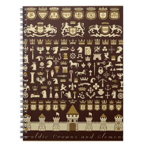 Heraldic Elements Big Vintage Set Notebook