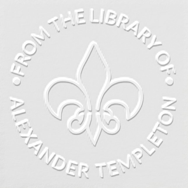 Heraldic Fleur de Lis #10 “From the Library” Embosser (Design)