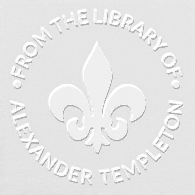 Heraldic Fleur de Lis #16 “From the Library” Embosser (Design)