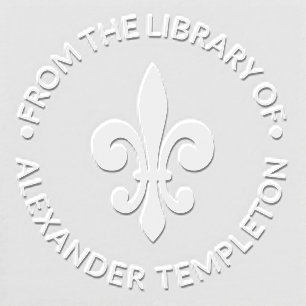 Heraldic Fleur de Lis #20 “From the Library” Embosser