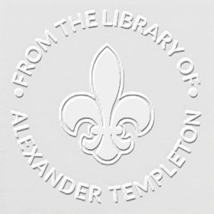 Heraldic Fleur de Lis #22 “From the Library” Embosser