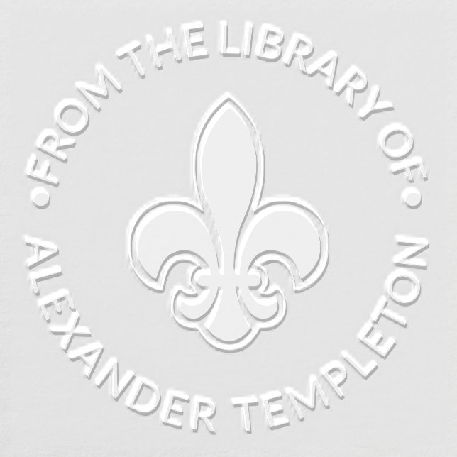 Heraldic Fleur de Lis #22 “From the Library” Embosser (Design)