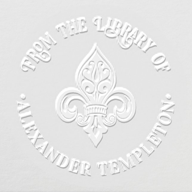 Heraldic Fleur de Lis #26B “From the Library” Embosser (Design)