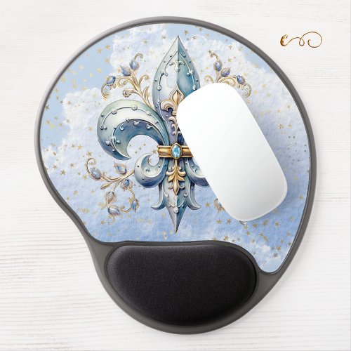 Heraldic Fleur de Lys Gel Mouse Pad