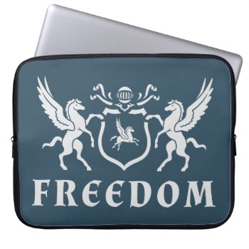 Heraldic Freedom Pegasus Laptop Sleeve by LVMENES at Zazzle