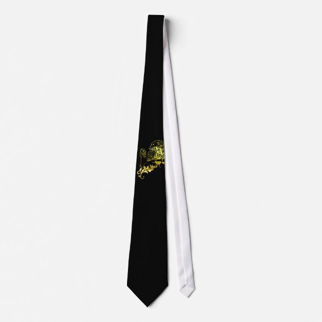 Heraldic Gold Lion - MyBlazon's clothing for men Neck Tie (Front)