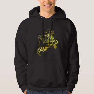 Heraldic Gold Lion - MyBlazon's Hoodies for men