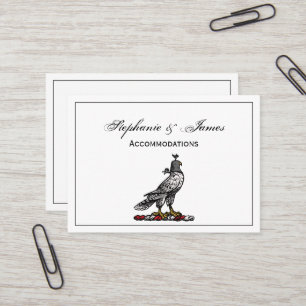 Heraldic Hunting Falcon Wearing Helmet Hood C Business Card