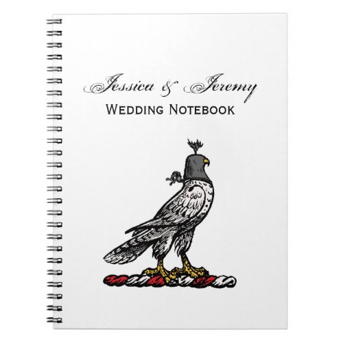 Heraldic Hunting Falcon Wearing Helmet Hood C Notebook