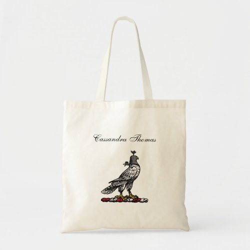 Heraldic Hunting Falcon Wearing Helmet Hood C Tote Bag