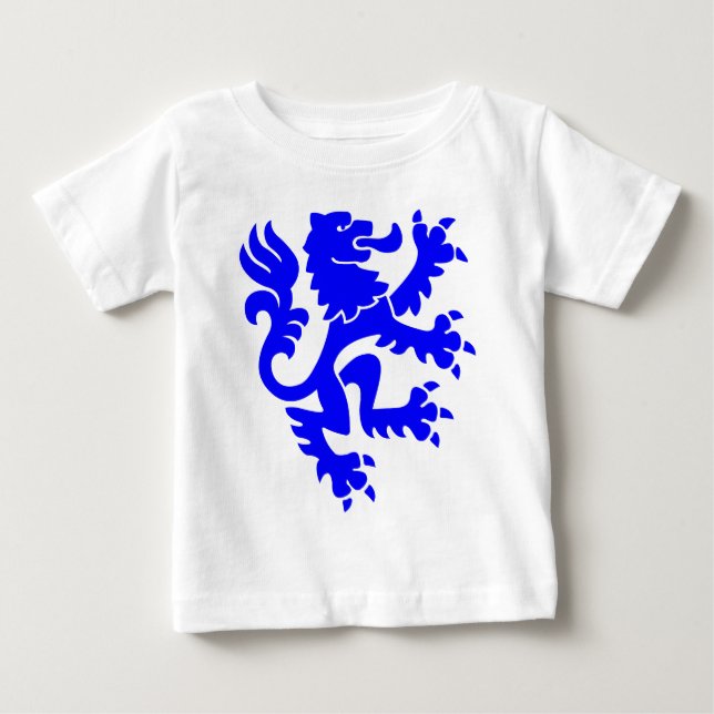 Heraldic Lion 01 - Blue Baby T-Shirt (Front)