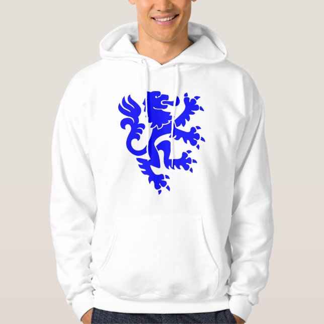 Heraldic Lion 01 - Blue Hoodie (Front)