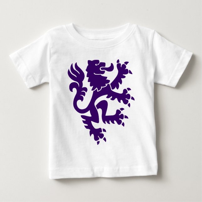 Heraldic Lion 01 - Deep Purple Baby T-Shirt (Front)