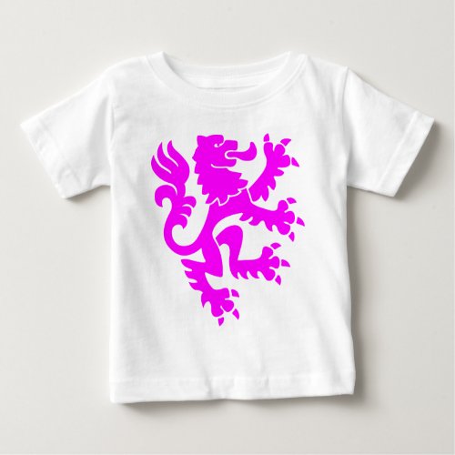 Heraldic Lion 01 _ Magenta Baby T_Shirt