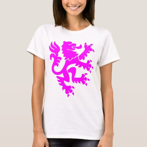 Heraldic Lion 01 _ Magenta T_Shirt