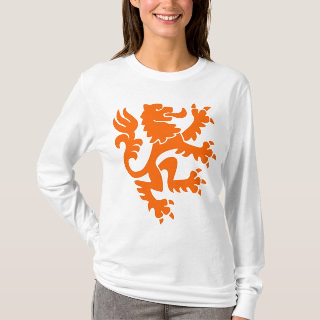 Heraldic Lion 01 - Orange T-Shirt (Front)