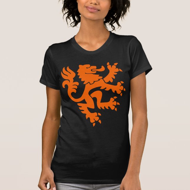 Heraldic Lion 01 - Orange T-Shirt (Front)