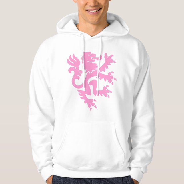 Heraldic Lion 01 - Pink Hoodie (Front)
