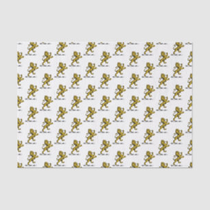 Heraldic Lion Standing Crest Emblem C Tissue Paper