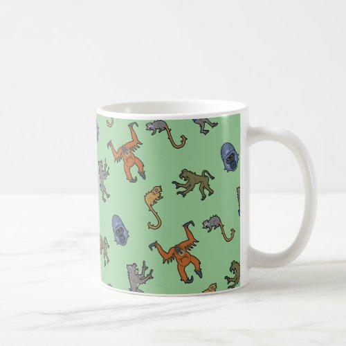 Heraldic Monkeys Pattern _ Mug