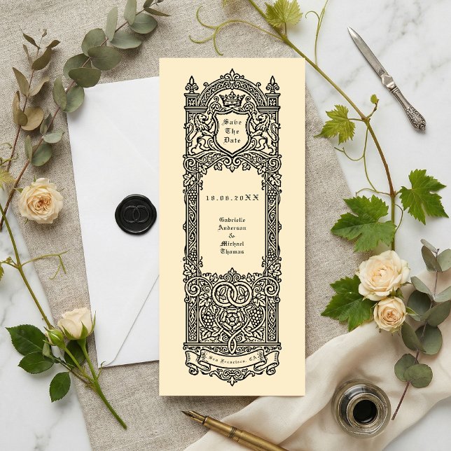 Heraldic Monogram Save the Date Invitation (Creator Uploaded)
