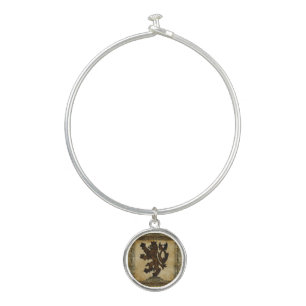 Heraldic Rampant Lion Custom Bangle Bracelet