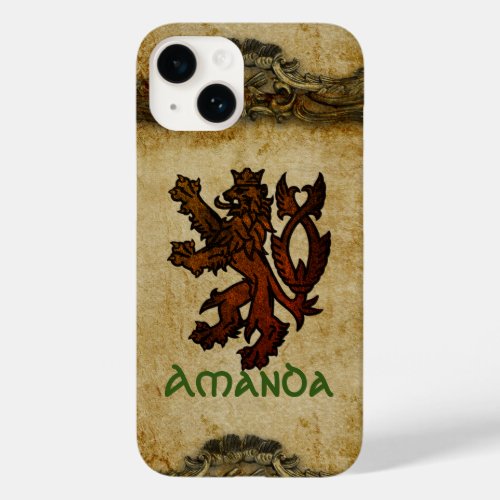 Heraldic Rampant Lion Custom Case_Mate iPhone 14 Case