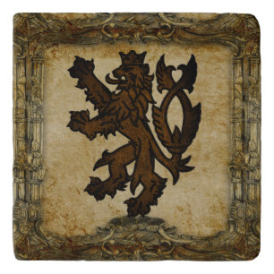 Heraldic Rampant Lion Custom Trivet