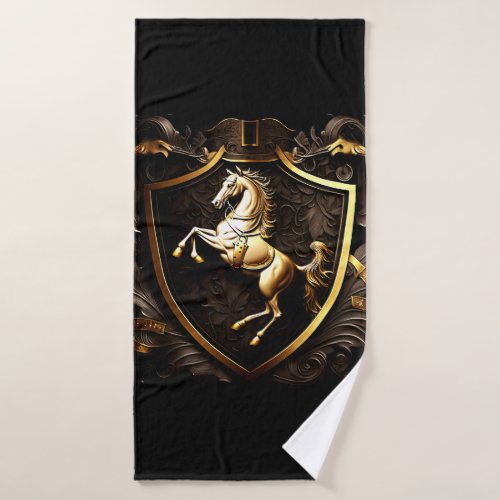 Heraldic Rearing Horse Bathroom Towel Set