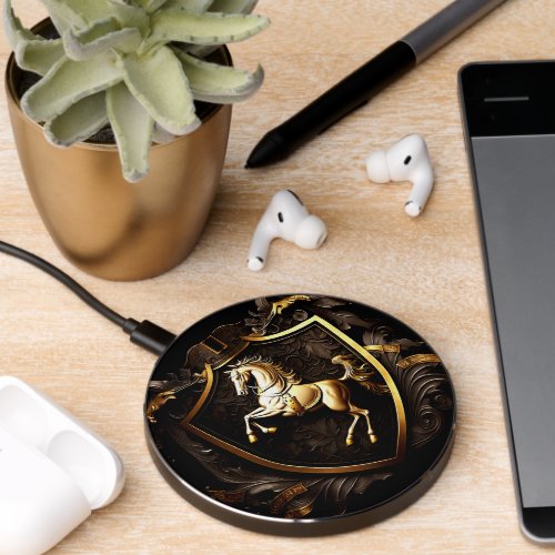 Heraldic Rearing Horse Wireless Charger