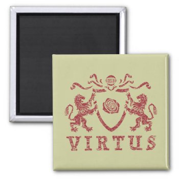 Heraldic Rose And Lions Magnet by LVMENES at Zazzle