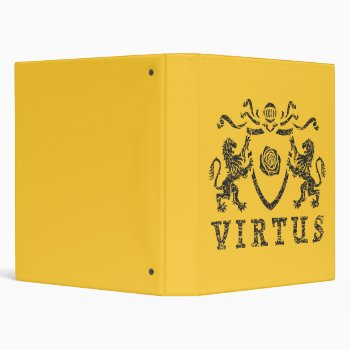 Heraldic Rose And Lions Magnet 3 Ring Binder by LVMENES at Zazzle
