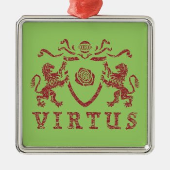 Heraldic Rose And Lions Ornament by LVMENES at Zazzle