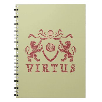 Heraldic Rose And Lions Paper Notebook by LVMENES at Zazzle